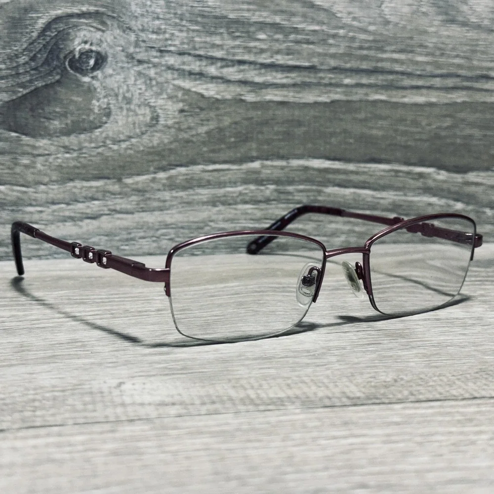 Bulova Missoula Titanium Eyeglass Frames‎ Womens 51-17-135 Pink Half Rim